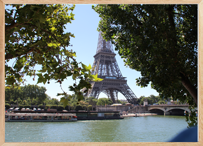 The Eiffel Tower on a sunny day